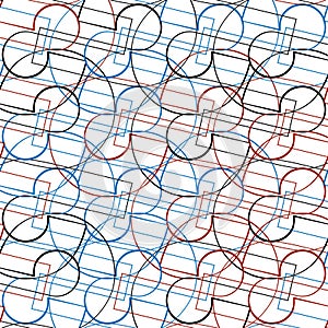 Seamless pattern with colored intersecting lines(texture 5), modern stylish image.