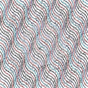 Seamless pattern with colored wavy lines2 5848, modern stylish image.