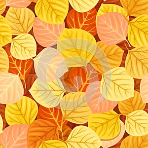 Seamless pattern with colorful autumn leaves. Vector illustration.