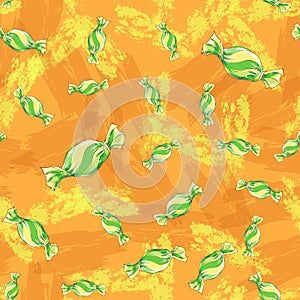 Seamless pattern colorful candies.