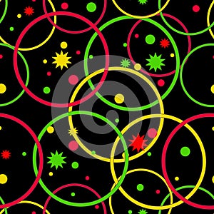 Seamless pattern with colorful circles.
