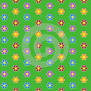 Seamless pattern. Colorful flower background.