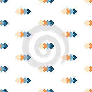 Seamless pattern with colorful overlapping squares creating dynamic visual