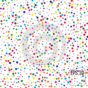 Seamless Pattern with Colorful polka dots