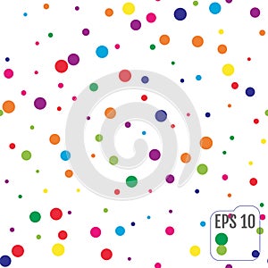 Seamless Pattern with Colorful polka dots