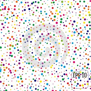 Seamless Pattern with Colorful polka dots