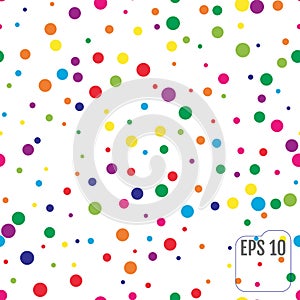 Seamless Pattern with Colorful polka dots photo