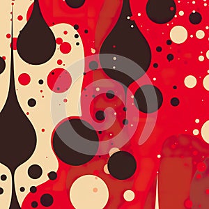 Seamless pattern with colorful polka dots. Melting design in plain background