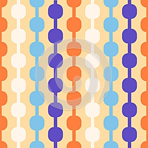 seamless pattern colorful retro rounded rectangle circles shape