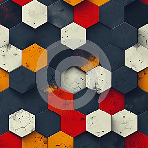 Polygonal Geometric Shapes in a Minimalist, Ultra-High-Resolution Seamless Pattern, Modern Design photo