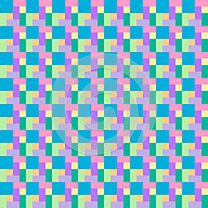 Seamless pattern compose of rectangle and square with pastel color