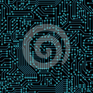 Seamless pattern. Computer circuit board