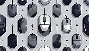 Seamless Pattern of Computer Mouse Devices