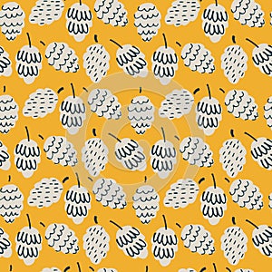 Seamless pattern with cones for gift wrap, surface design, for smm, video conferencing and other projects