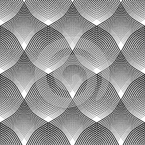 Seamless pattern. Convex and concave optical effect. photo