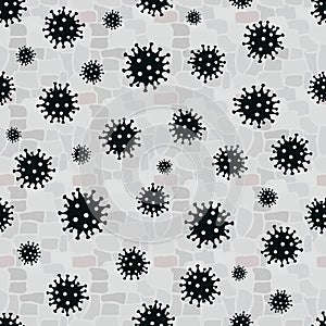 Seamless pattern coronovirus