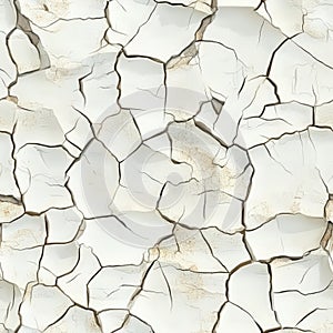 Seamless Pattern of Cracked Light Soil Texture