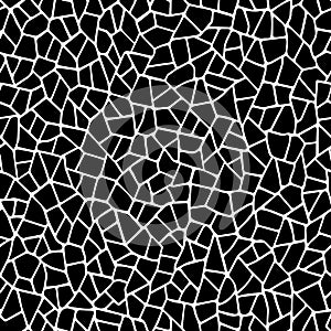 Seamless pattern.The cracks texture white and black.