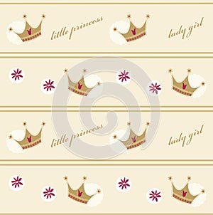 Seamless pattern with crowns