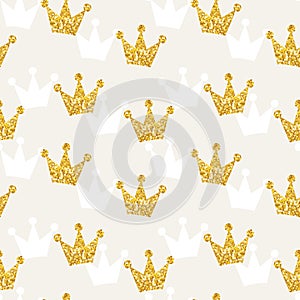 Seamless pattern with crowns