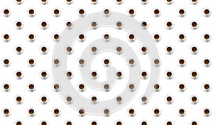 Seamless pattern of a cup of tea isolated on a white background