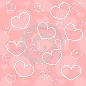 Seamless pattern cute hearts. Repeating texture.