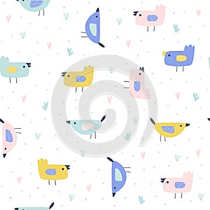 Seamless pattern with cute rabbit. Vector photo