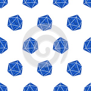 Seamless pattern with d20 dices vector illustration
