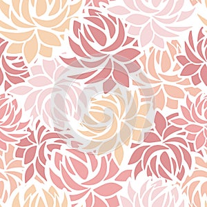 Seamless pattern with dahlia flowers.