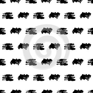 Seamless pattern with dark hand drawn scribble smear