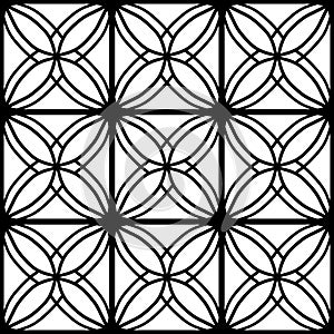 seamless pattern with decorative elements for design. black and white background