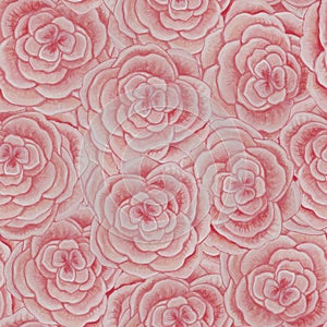 Seamless pattern with delicate roses painted in watercolor.