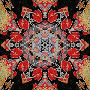 Seamless pattern design of the oriental carpet texture