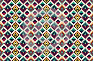 Seamless pattern design with traditional Palestinian embroidery motif. Decorative Palestinian seamless pattern in colors,