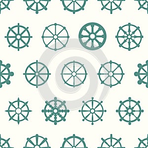 Seamless pattern with dharmachakra