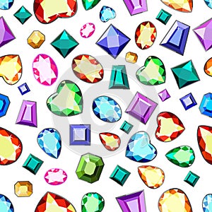 Seamless pattern with diamonds. Rim for gems.