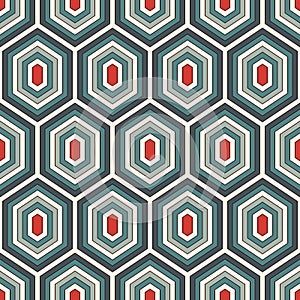 Seamless pattern with diamonds. Turtle shell motif. Honeycomb wallpaper. Repeated rhombuses and lozenges figures