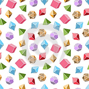 Seamless pattern of dice for board games.