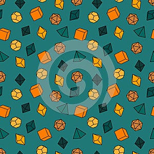 Seamless pattern of dice for board games.