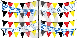 Seamless pattern with different flags