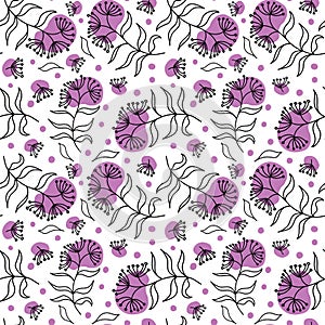 Seamless pattern digital illustration with abstract colors.