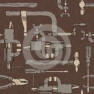 Seamless pattern with do it yourself tools