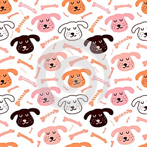 Seamless pattern with dogs