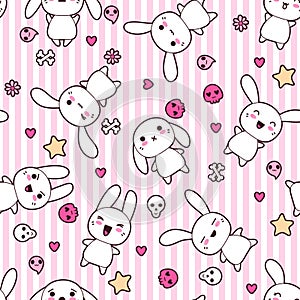 Seamless pattern with doodle. Vector kawaii