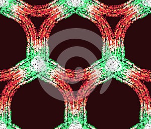 Seamless pattern with dotted geometric drawing