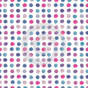 Seamless pattern dotted.Hand drawing paint color.Texture background