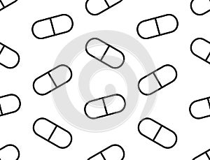 Seamless pattern with drugs pills
