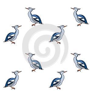 Seamless pattern with ducks.
