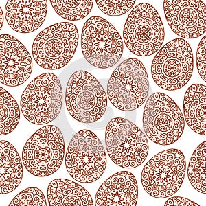 Seamless pattern with easter eggs