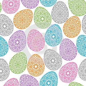 Seamless pattern with easter eggs